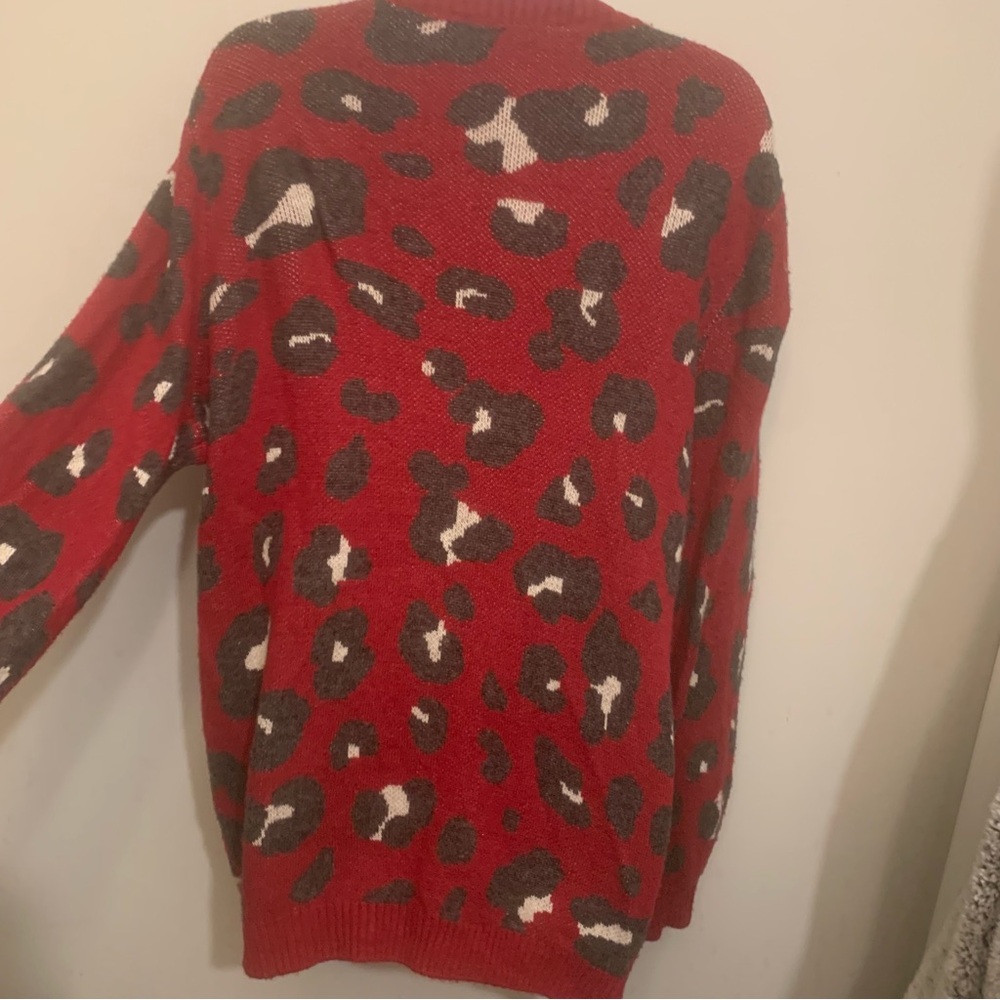 Loft Animal Print Long Sleeve Sweater SZ XL - Picture 8 of 12